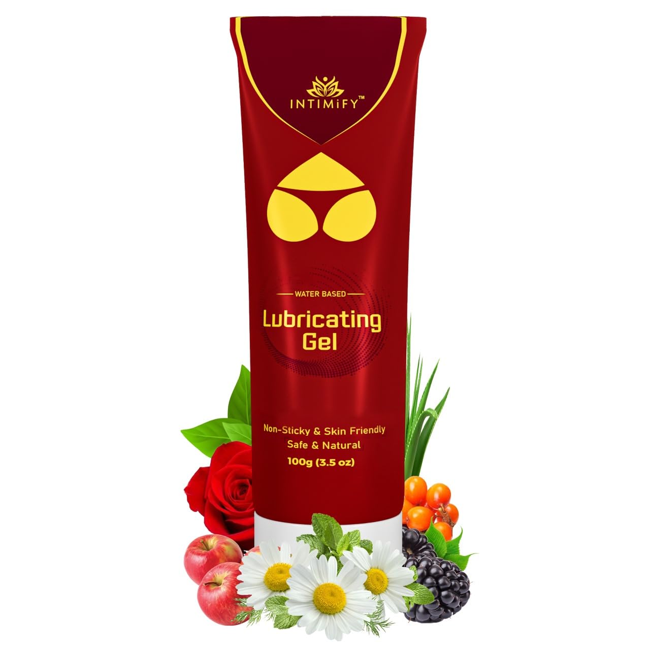 INTIMIFY Water-Based Lube Gel | Lubricant & Massage Gel for Men | Non-sticky 100 gm (Pack of 1)