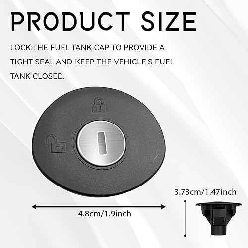 Miniatura 2 de Tapa de gas con bloqueo, 8U5Z-9C268-B Tapa del depósito de combustible compatible con Ford F-150 F150 Explorer Escape Fusion Focus Edge Mustang
