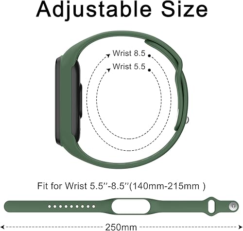 Miniatura 10 de AK Correa de silicona para Xiaomi Mi Band 5Mi Band 6, paquete de 3 pulseras suaves para Amazfit Band 5Amazfit Band 6, correa deportiva para mujeres