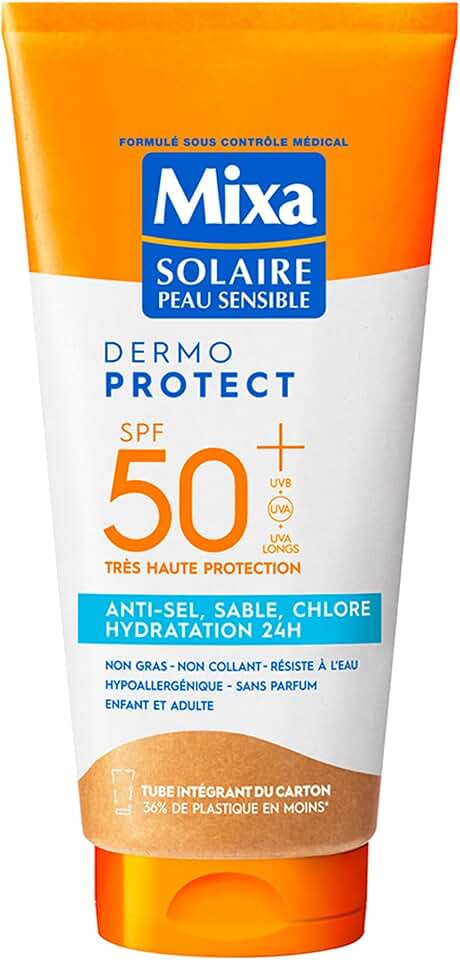 Mixa Solaire Peau Sensible Lait Soin Solaire Très Haute Protection SPF 50+