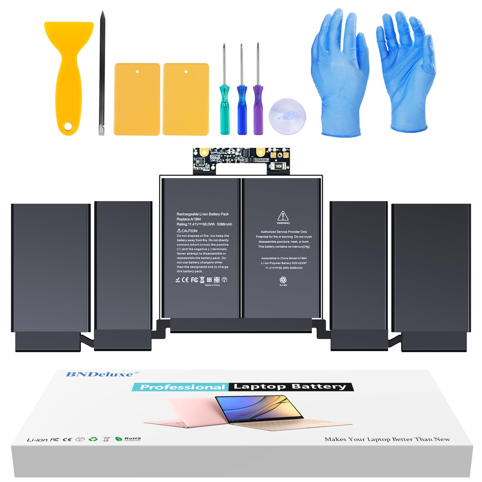 Amazon.co.jp: BNDeluxe 交換用バッテリー MacBook Pro A1989用 13
