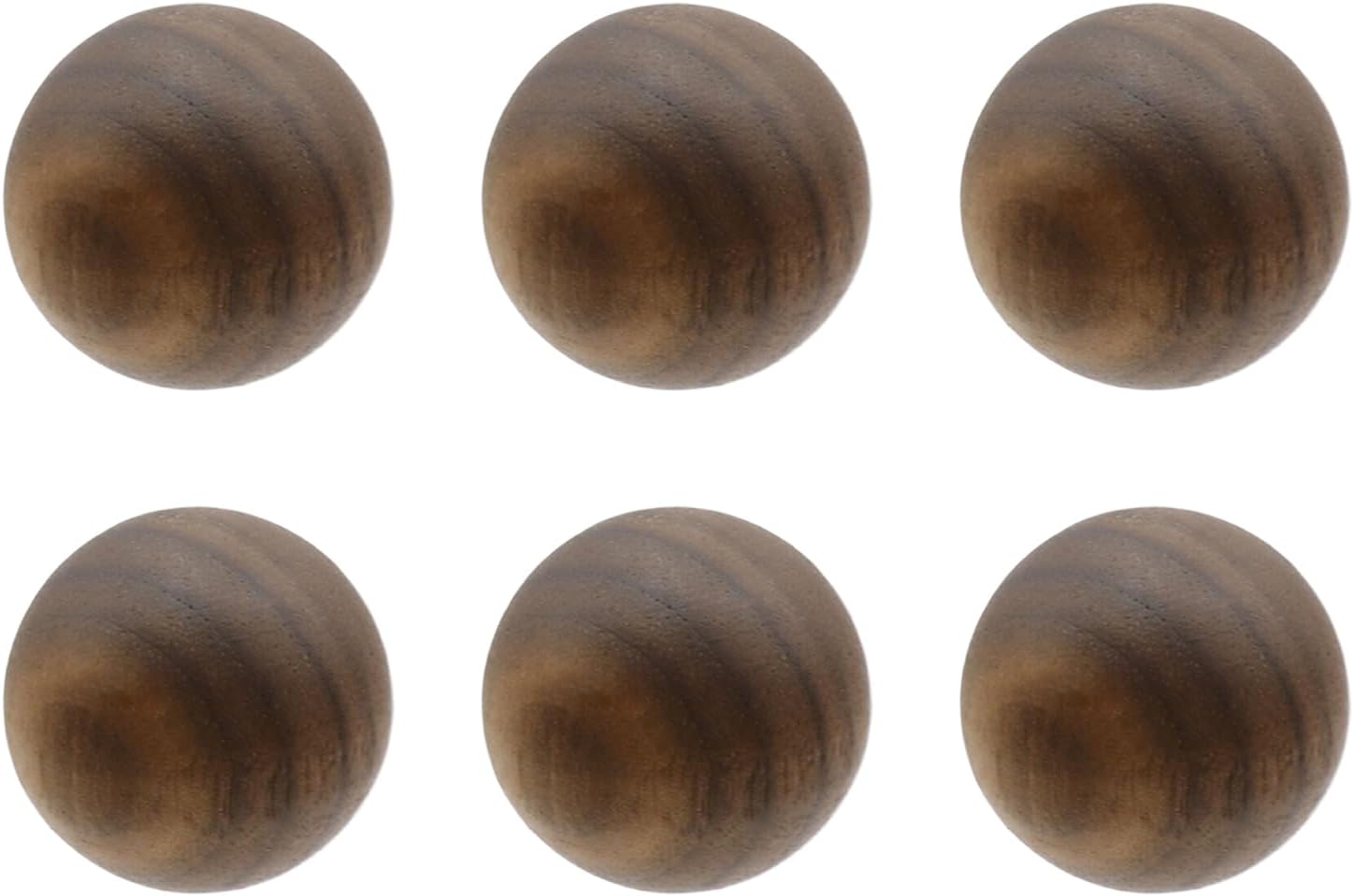 T Tulead 6 Pcs Wood Ball Knobs 1-1/5 Inch Round Wood Drawer Knobs Pulls Handles Cabinet Knobs for Kitchen Cabinets Furniture Dresser Wardrobe