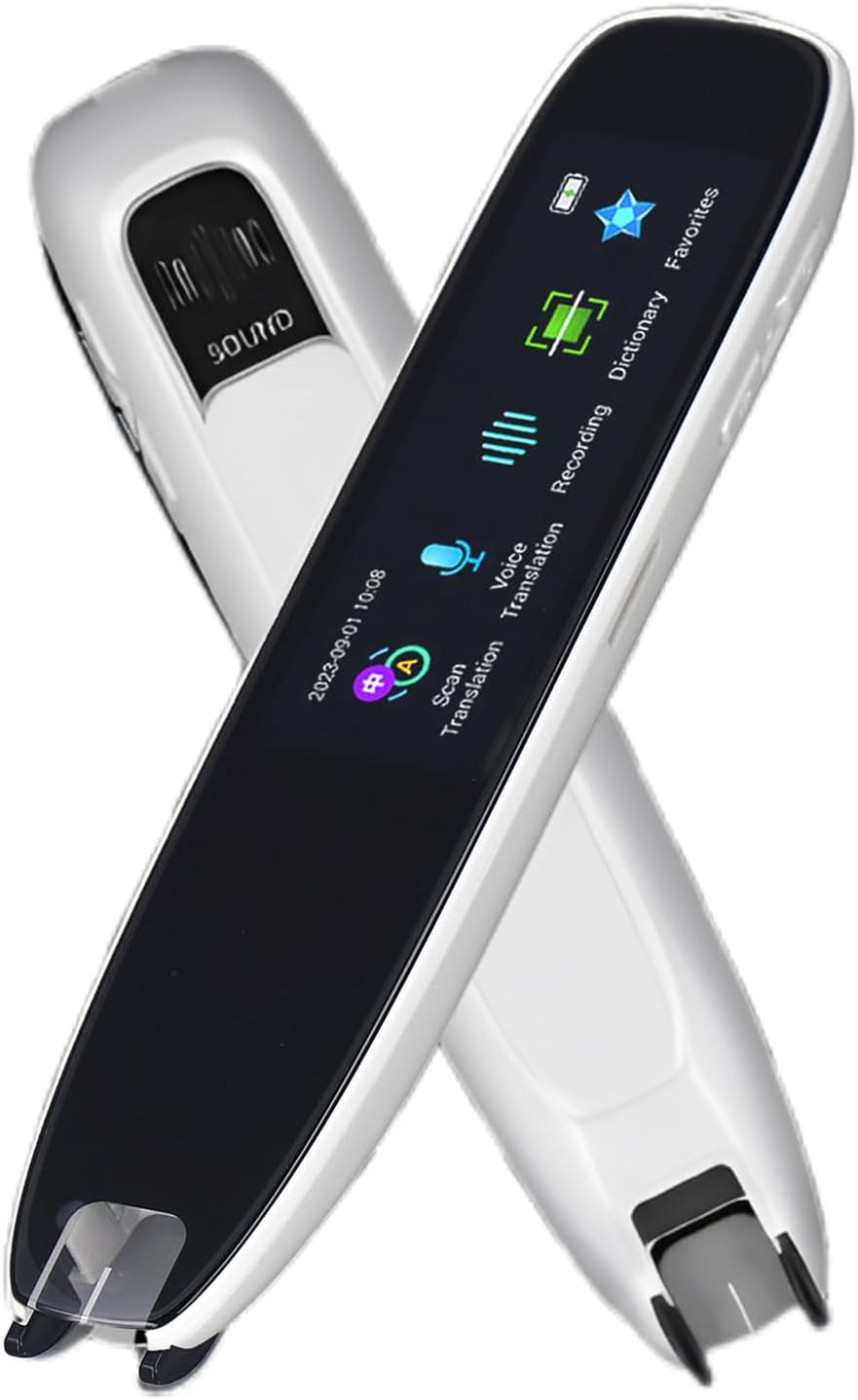 Translator Pen, Cordless 13 Languages Scanning Translation Pen with HD Large Touchscreen, Recording Function, Smart Pen Reader for Textbooks Newspaper