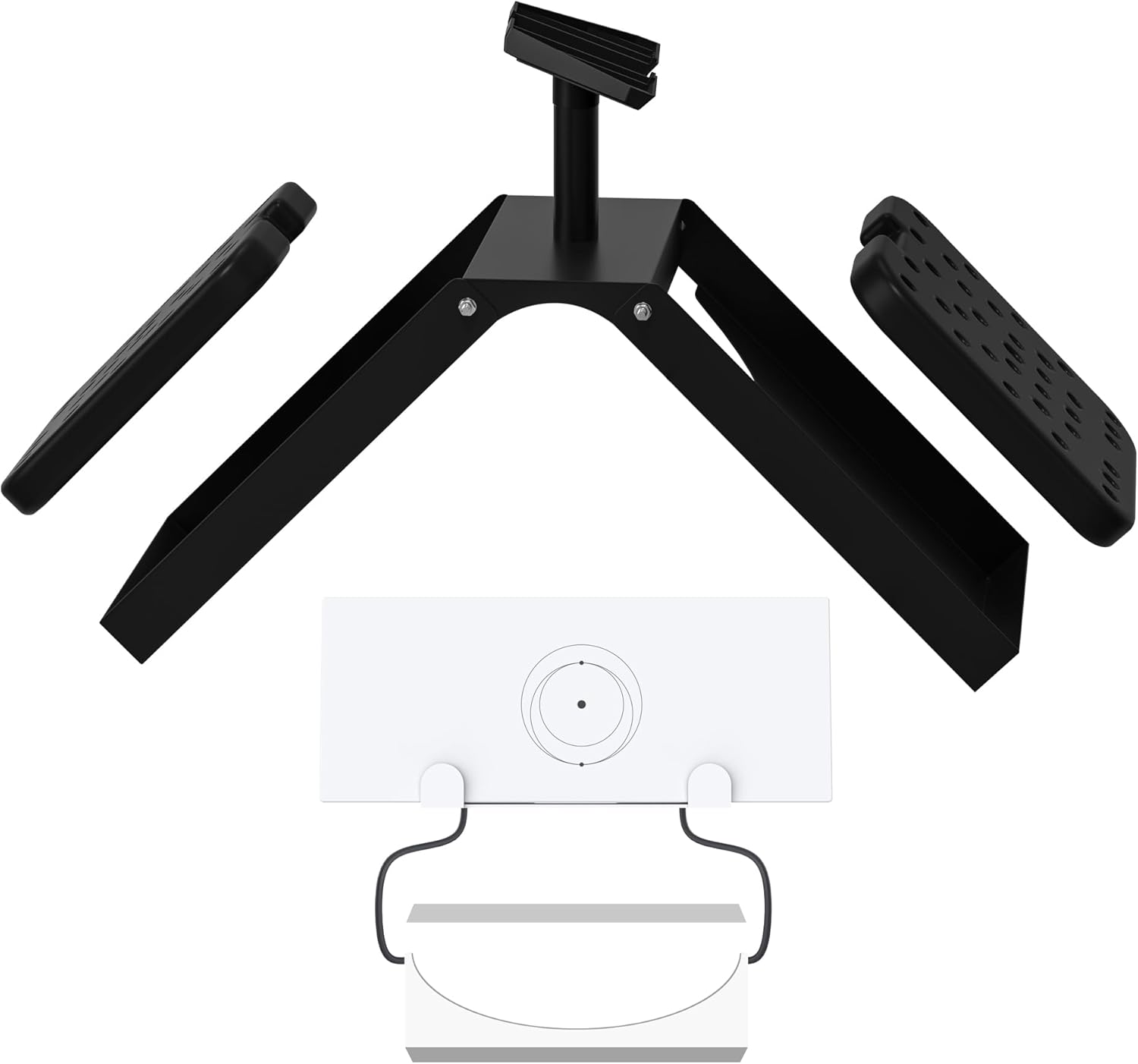Starlink Gen 3 Complete Mounting Bundle: No-Drill Roof Ridge Mount with Pivot Adjustment + Heavy Duty Router Wall Mount Kit (Includes Counterweight & Pipe Adapter)