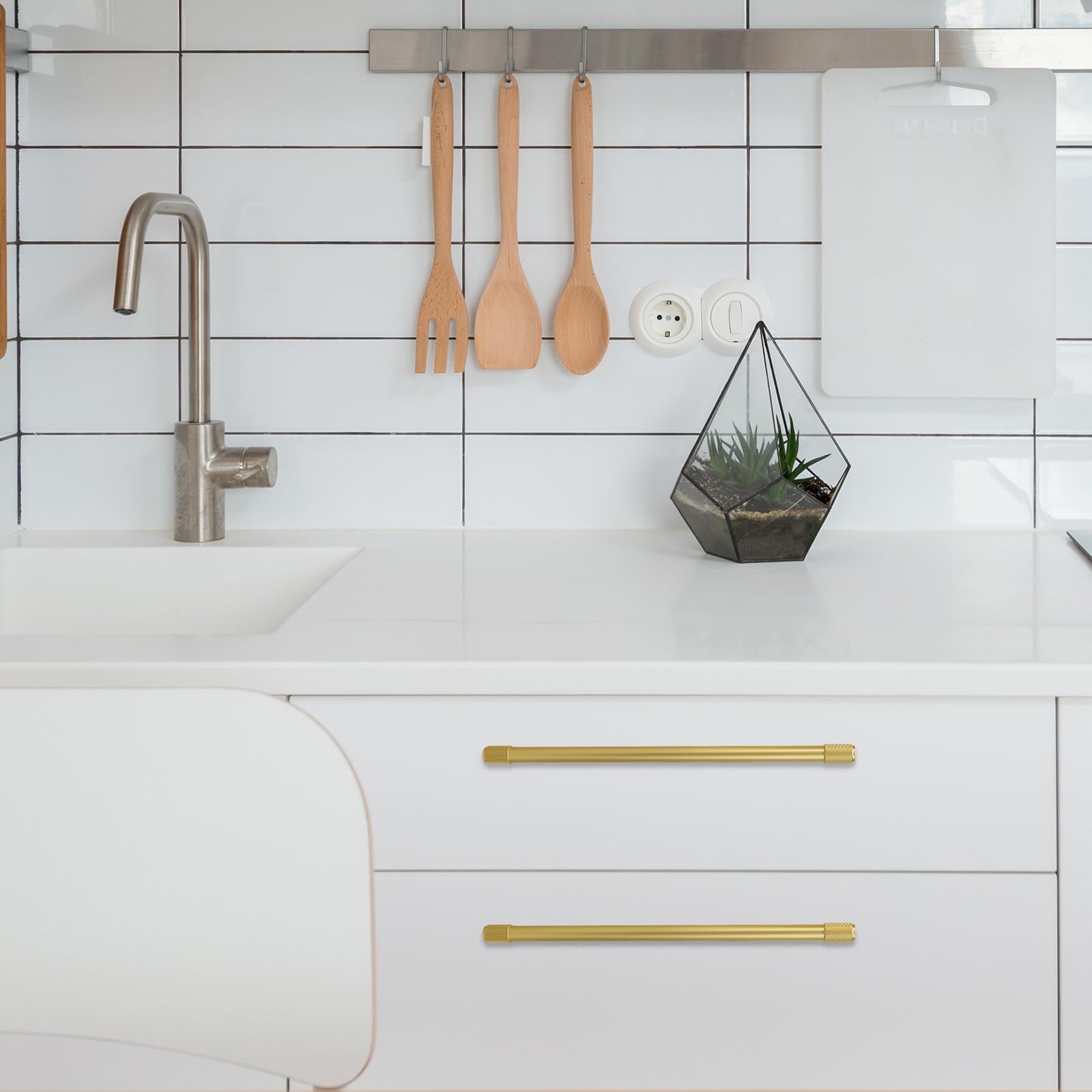 Snapklik.com : 10 Pack 12-3/5 Inch(320mm Brushed Gold Kitchen Cabinet ...