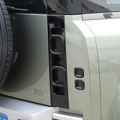 Miniatura 6 de Cubierta de luz trasera de coche ABS ahumada tintada compatible con accesorios Land Rover Defender 2020 2021 2022, luz indicadora de freno de sombra