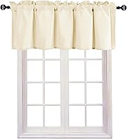Vista 84 de JIUZHEN Cortinas de cenefa para ventana de cocina, cenefas para ventana de sala de estar/sótano, cortinas de ventana de baño, aislamiento térmico