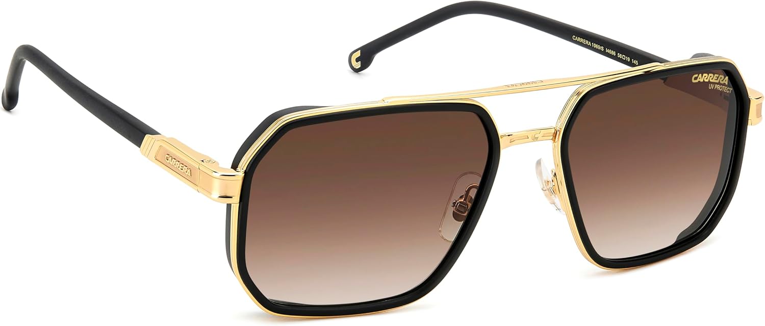 Lado view of Carrera 1069/S sunglasses, highlighting the temple design and side spoilers.