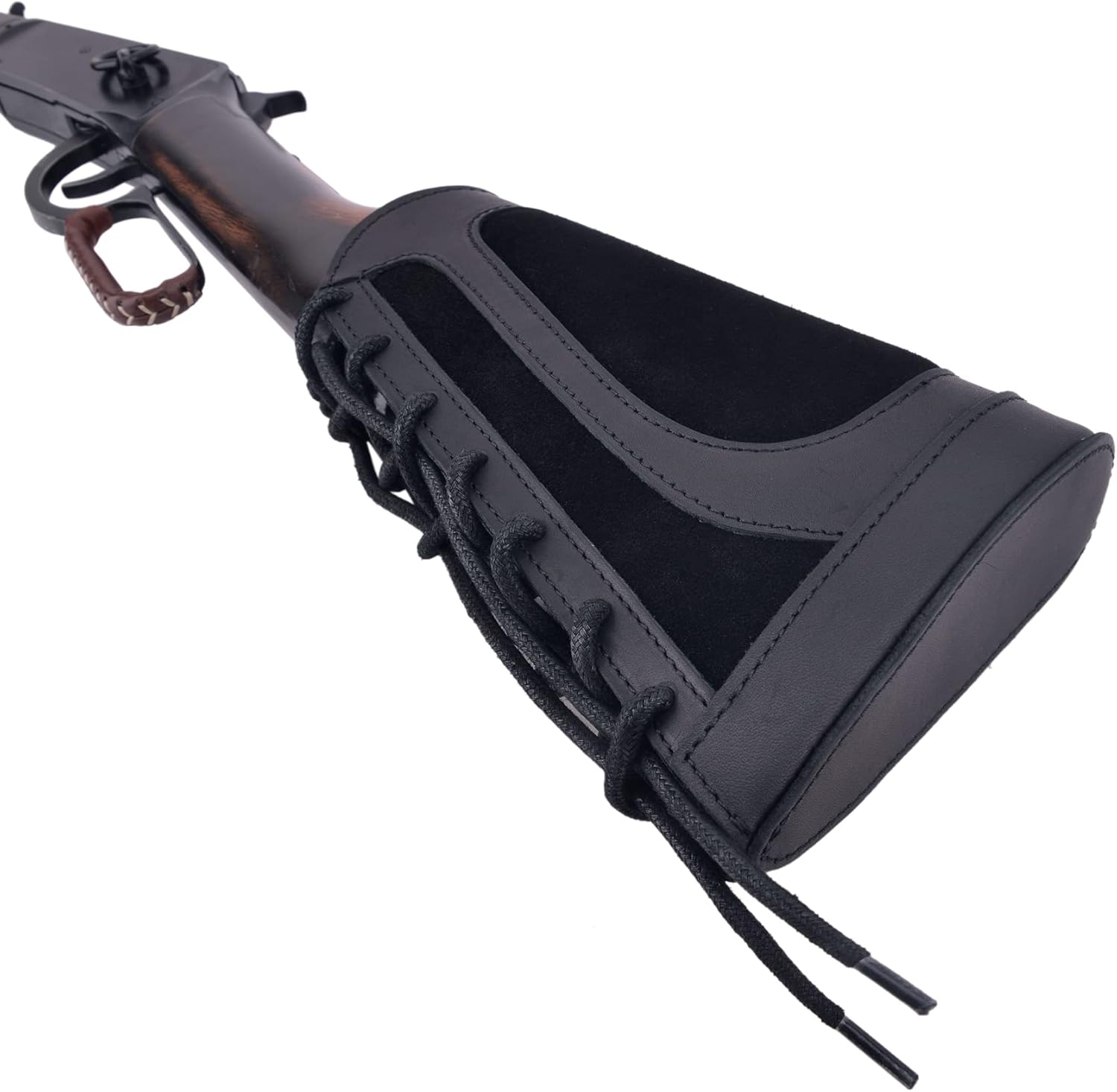 Leather Gun Stock Recoil Pad, Leather Buttstock Extension for Shotguns Rifles Hunting Shooting