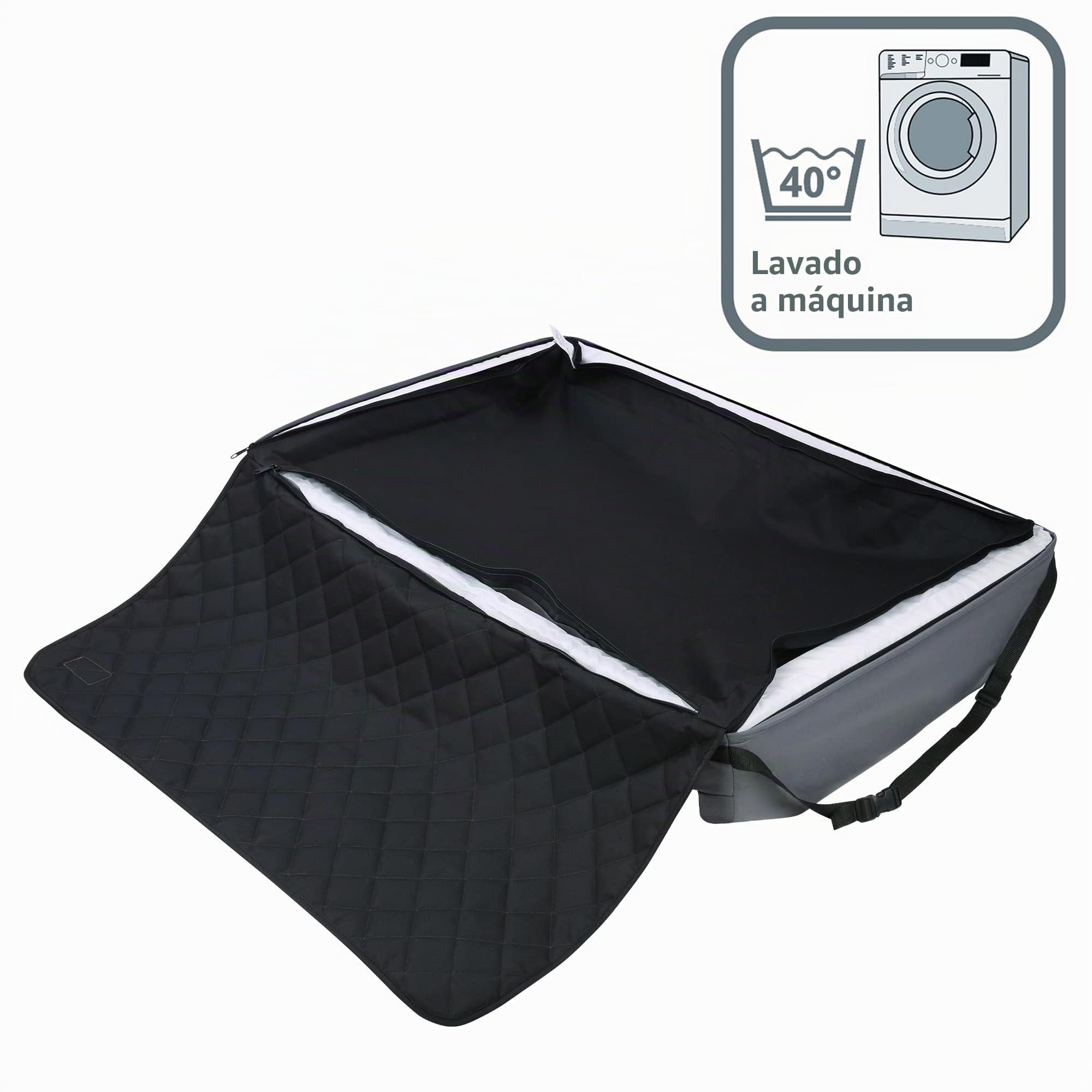 Your GEAR Termoli 100 x 70 cm - Cama para Perros de Coche Con Protección para el Borde de Carga, Cesta y Alfombrilla para Maletero, Cama de Viaje