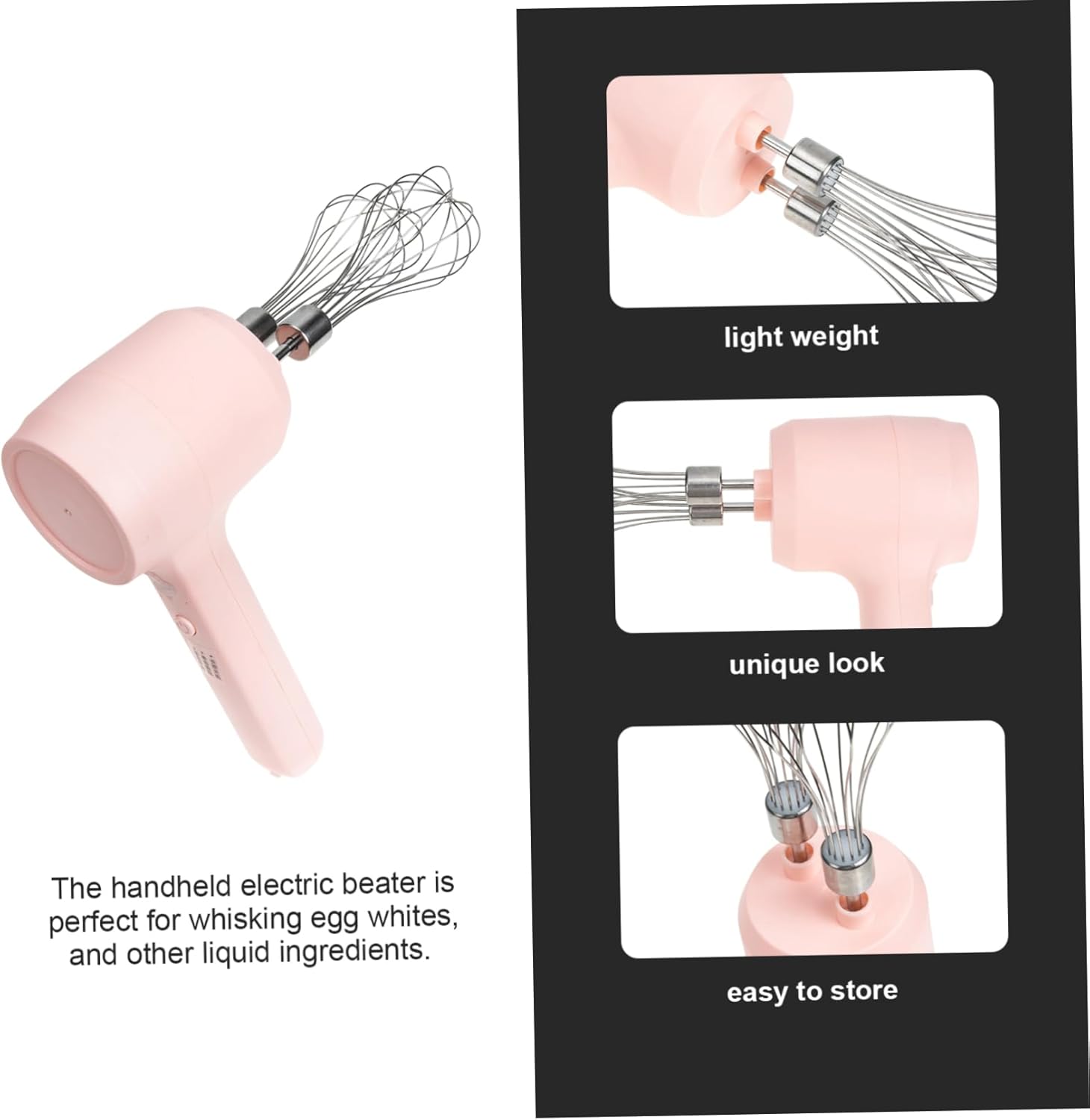 1set Convenient Multi-function Handheld Electric Mixer Lightweight Design for Easy Mixing Kitchen Tool for Baking Cakes Whipping