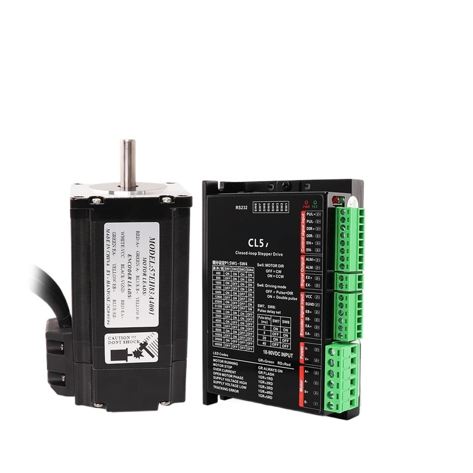 Schrittmotor-Treiber NEMA23 Schrittmotor 57 x 83 mm 2,6 Nm 57EH83A4001 + CL57 Closed-Loop-Servotreiber 57CME26 CNC-Controller-Kit for 3D-Drucker(57EH83-CL57 sets)