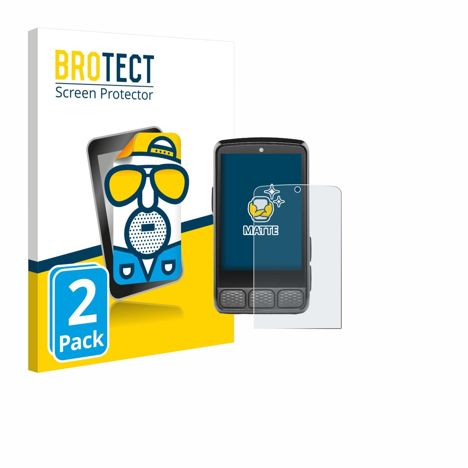BROTECT Entspiegelungs-Schutzfolie für Wahoo Elemnt Roam V3 (2 Stück) Matte Displayschutz-Folie, Anti-Reflex, Anti-Fingerprint