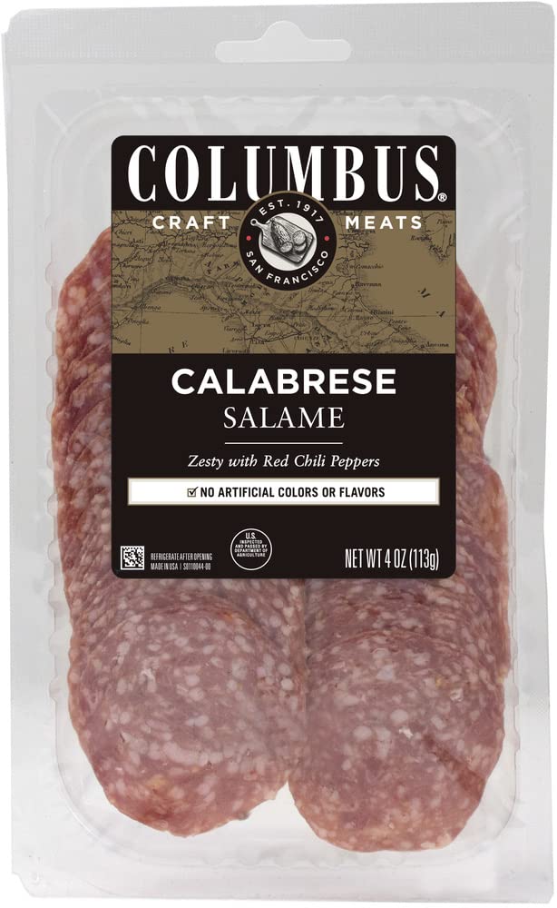 COLUMBUS Meats, Calabrese Sliced Italian Dry Salame Hot