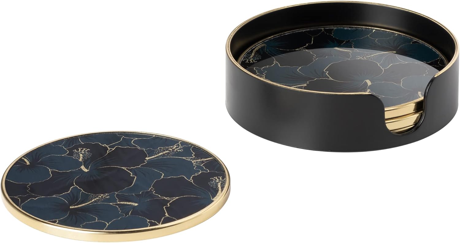 Torre & Tagus Savoy Art Deco Coasters for Drinks Set of 4