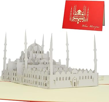 POP UP card Turkey, architecture Sultan Ahmed Mosque, Sultanahmet Camii, blue mosque, vacation voucher, Istanbul, Turkey, N183