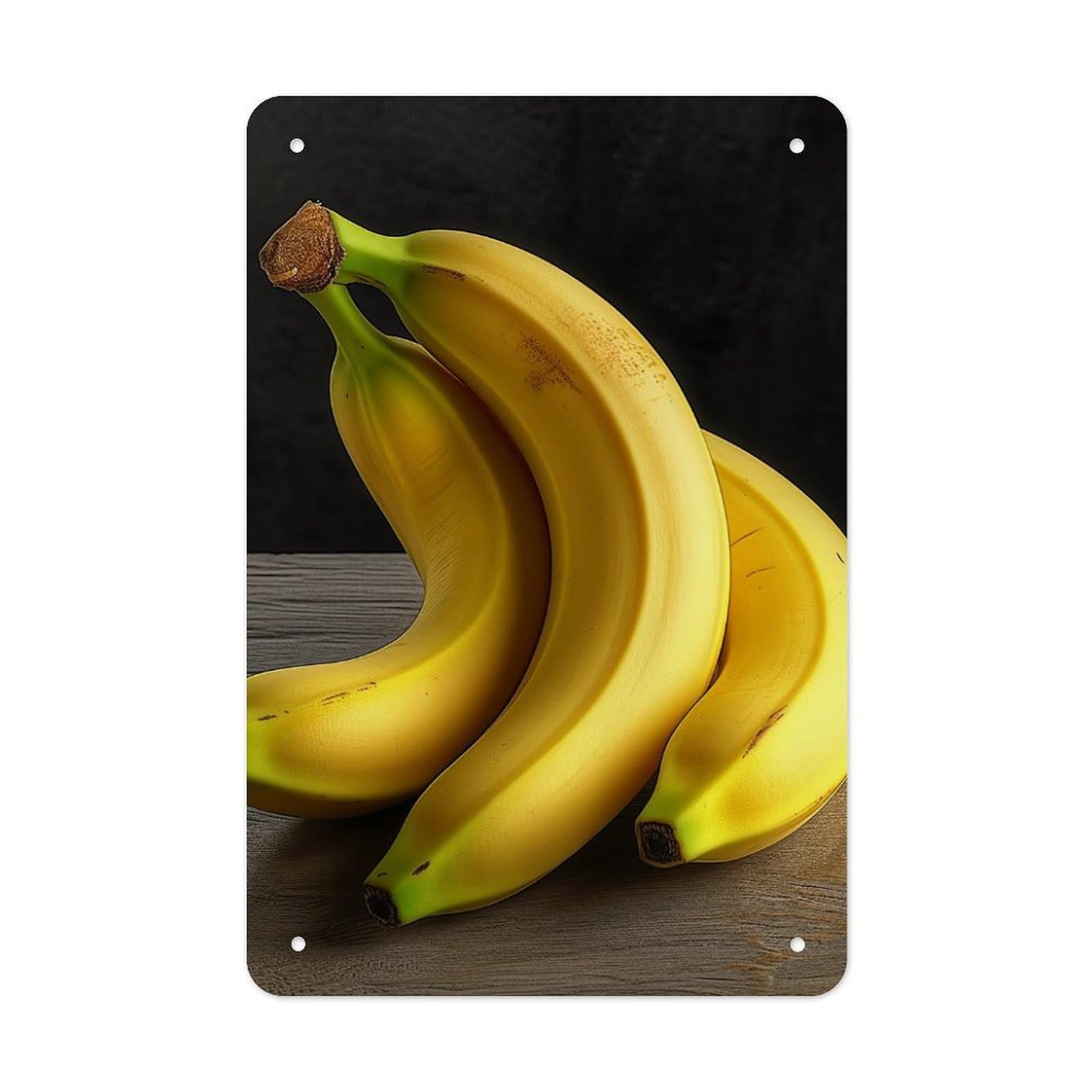 QMNLKH Yellow Banana Plaques for Wall Decor, Personalized Metal Tin Sign for Home, Multifunctional Poster for Office, Fashion Painting for Hallway, Wall Art Pictures, 7.9x11.8Inch