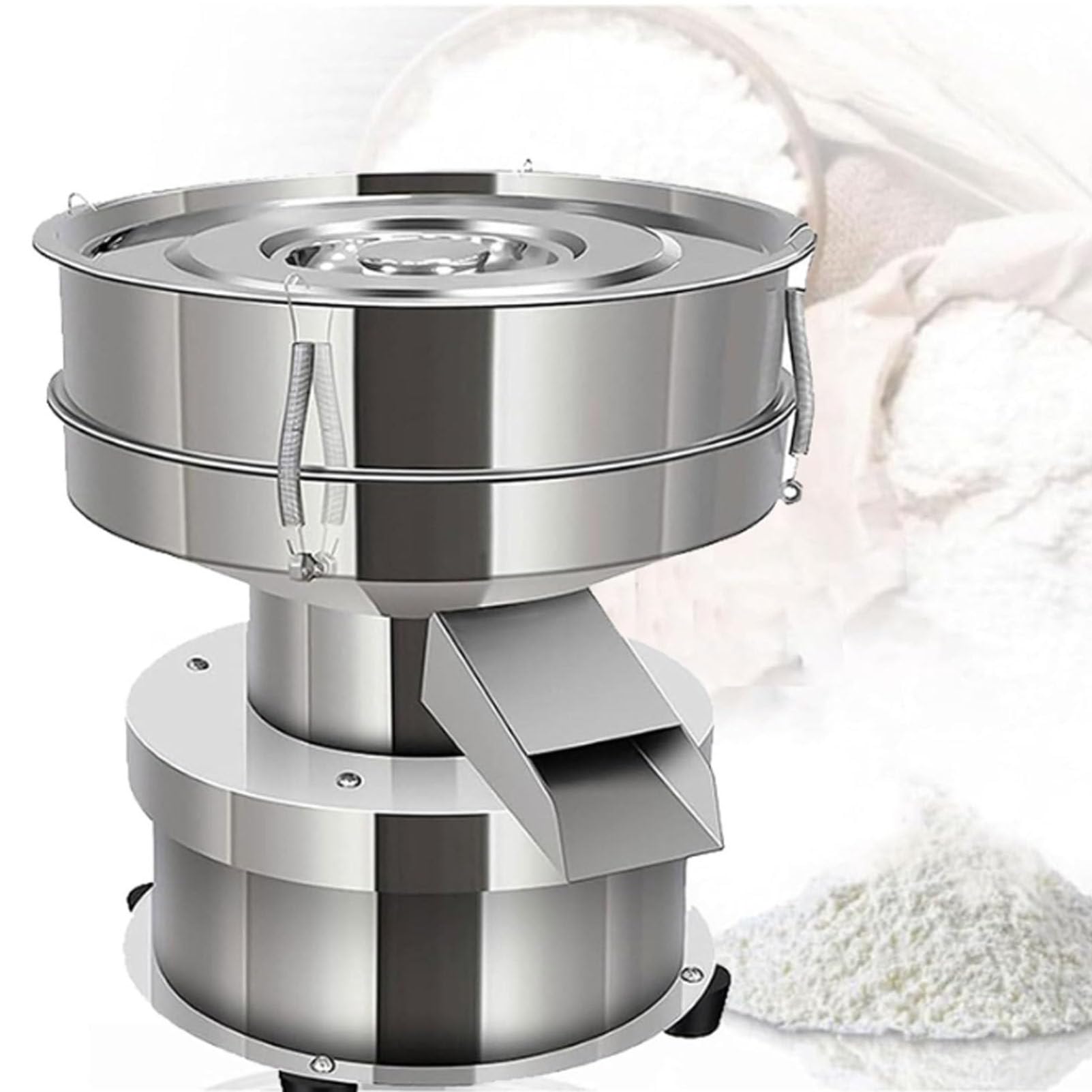 Tamis à poudre automatique électrique en acier inoxydable 60 mailles 10 cm