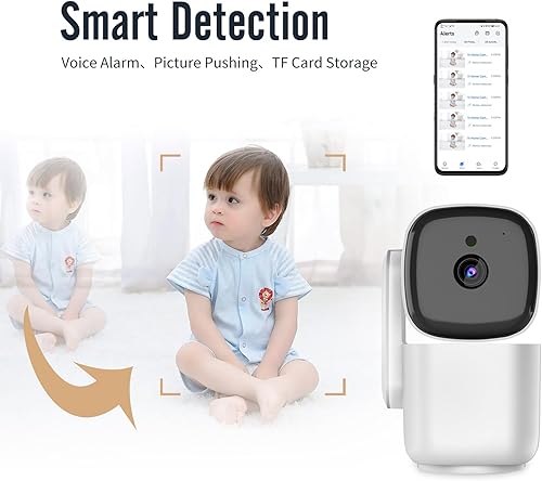 Miniatura 5 de Mini cámara de seguridad inteligente compacta con enchufe interior de 360, cámaras de video HD de 1080p de seguridad para casas inalambricas con