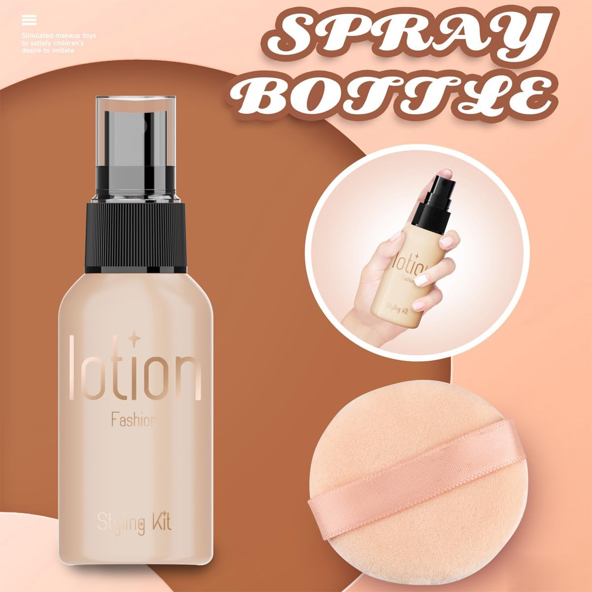 Makeup Kits Play Set, Pretend Makeup Toys for Girls Gifts 3+ Years Old (Not Contains Real Cosmetics) (Black)