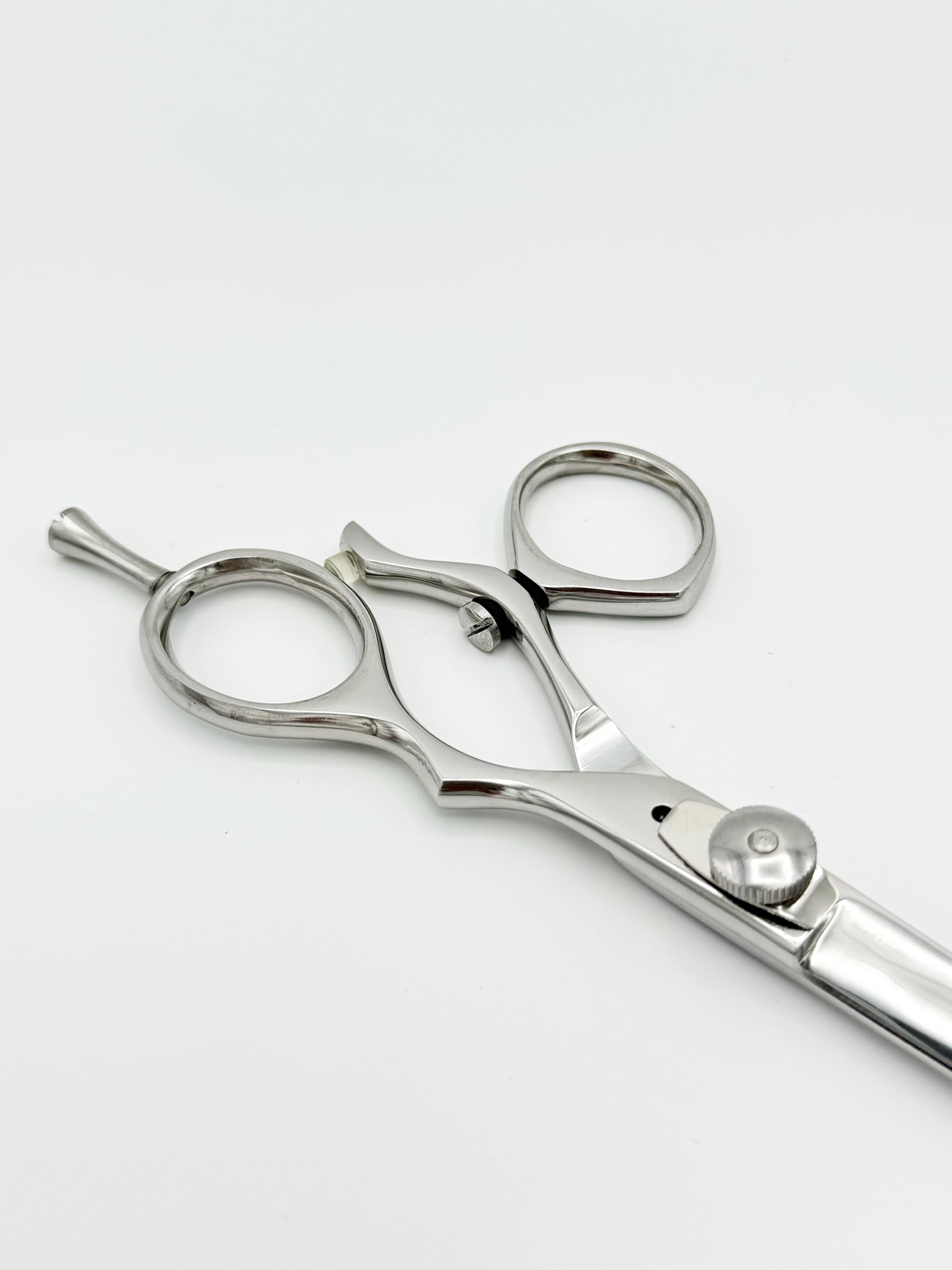MED.INS Forbici per Capelli Professionali con Anello Girevole e Vite Regolabile - Impugnatura Ergonomica con Anelli Removibili - Forbici da Taglio in Acciaio Inox, 6 Pollici