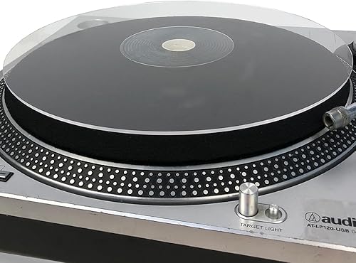 Miniatura 8 de Tapete acrílico para tocadiscos – Tapete acrílico para reproductores de discos de vinilo LP – Mejora la calidad de sonido y proporciona graves más
