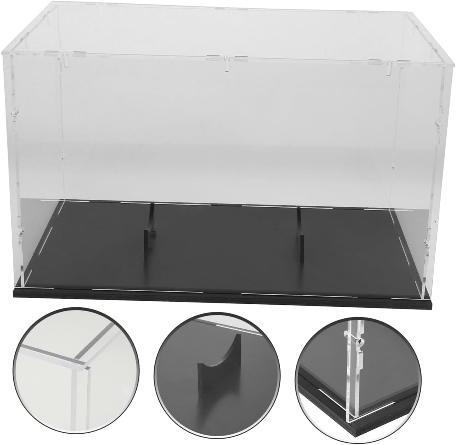 GLEAVI Rugby Ball Display Case Acrylic Showcase Box with Lid Multi Use Storage for Home Office for Collectors and Memorabilia Display