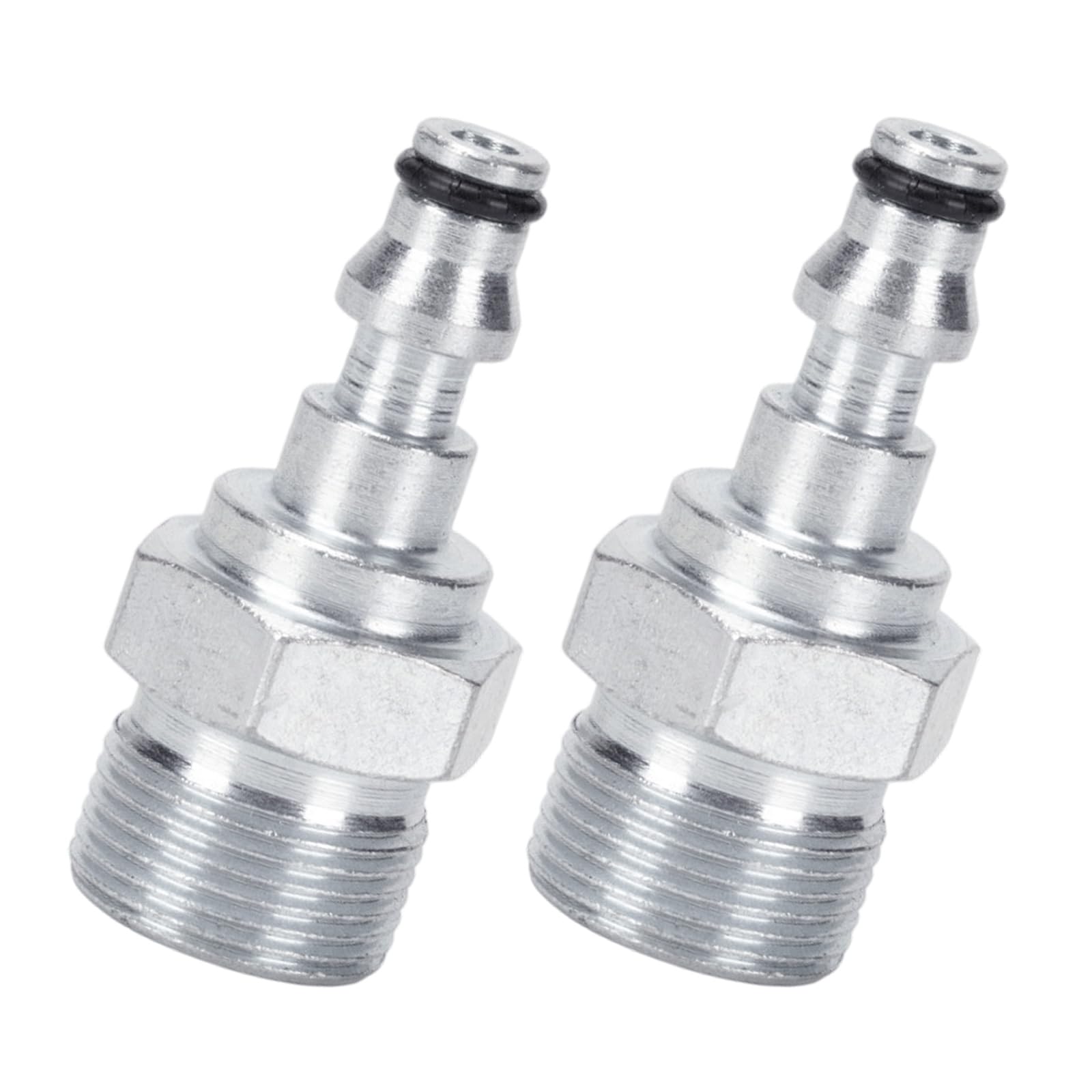 2 Pieces Stainless Garden Tool Connectors Couplers Adapters Rapid Attachment for Pressure Washer Pipes Secure Locking Stainless Connectors