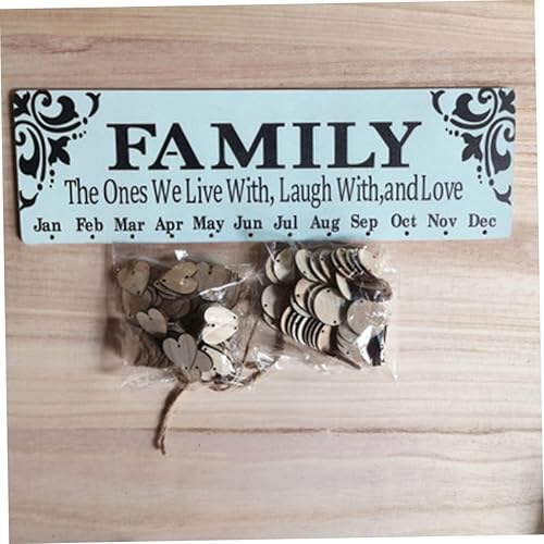 Miniatura 9 de TEHAUX 2pcs Family Birthday Calendar Birthday Plaque with Calendarios De Adviento Birthday Calendar Reminder Family Birthday Plaque Birthday