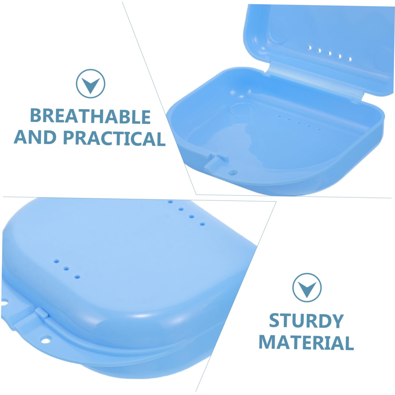 CALLARON 5 Ensembles Coffret Prothese Pour Récipient Affaire De Ménage Étui à Dentier Multi-usage Accessoire De Dentier Faux Conteneur Plastique