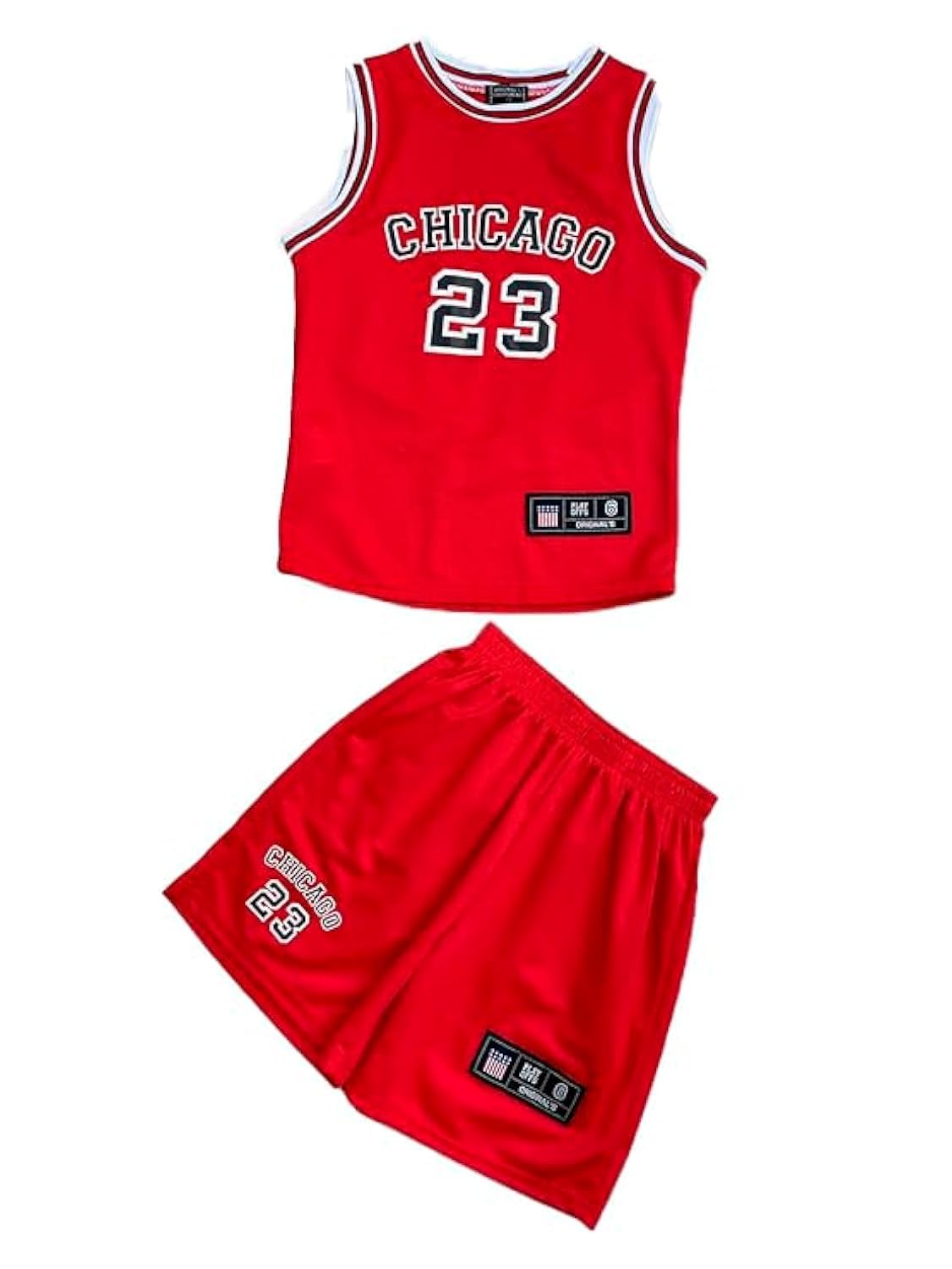 T-shirt de basket-ball 2 pièces sans manches pour enfant de 4 à 14 ans