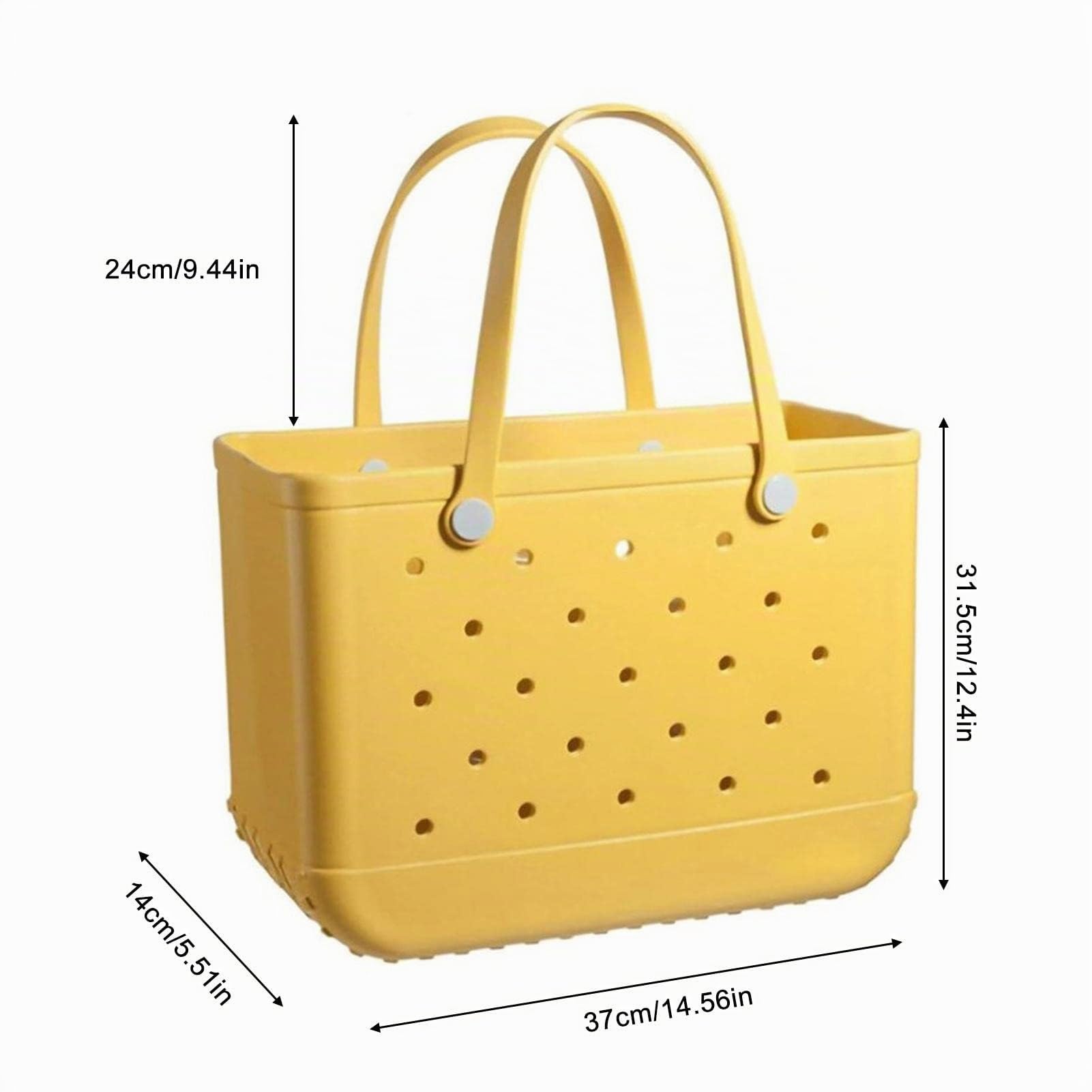 Bolsa de playa ligera para mujer, bolsa de goma EVA, bolsa de viaje de goma lavable grande para gimnasio, playa, piscina