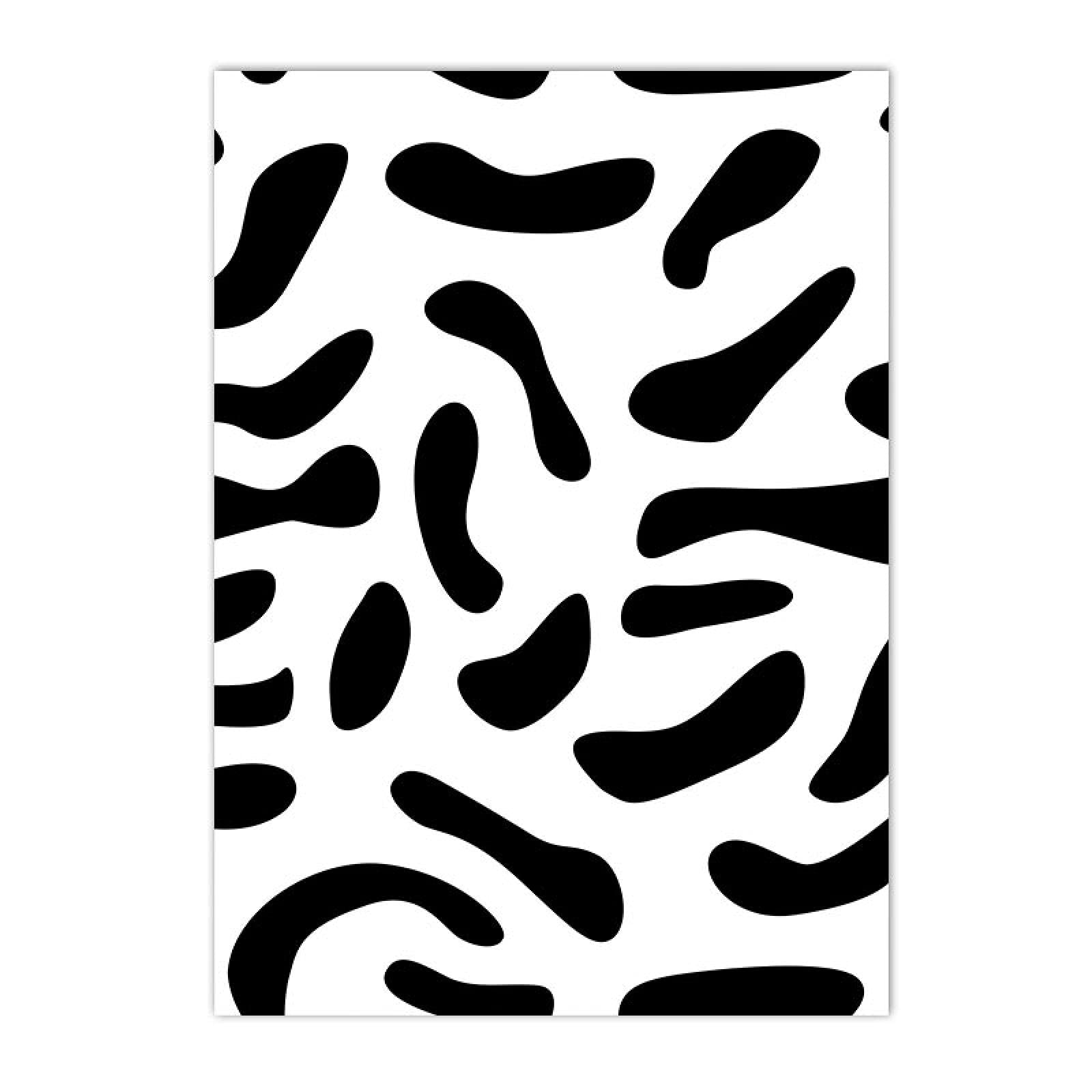 Quadro Tela Bianco E Nero - Arte Geometrica Moderna 50x100 Cm