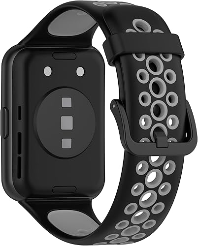 1 pieza compatible con Huawei Watch Fit 2 bandas, pulsera de silicona de dos colores de repuesto transpirable correas deportivas para Huawei Watch