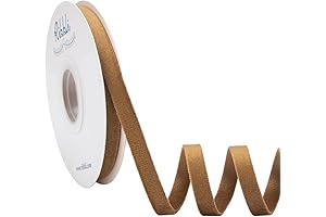 Ribbli Brown Felt Ribbon, 3/8 Inch 10 Yards