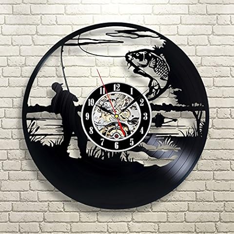 Best Gift for Fishing Hobby Vinyl Wall Clock Cover