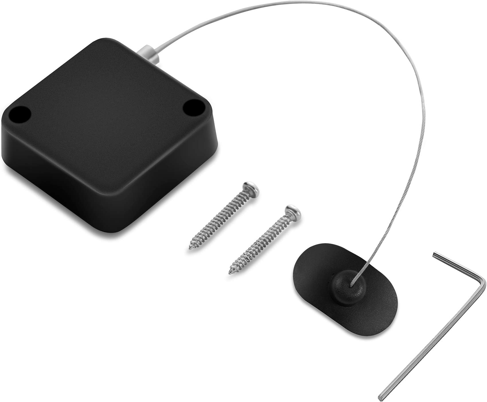 Easycosy Retractable Laptop Cable Lock Hardware Security Cable Lock Anti Theft Combination Lock for iPad Tablet MacBook Mobile Notebook (Black)