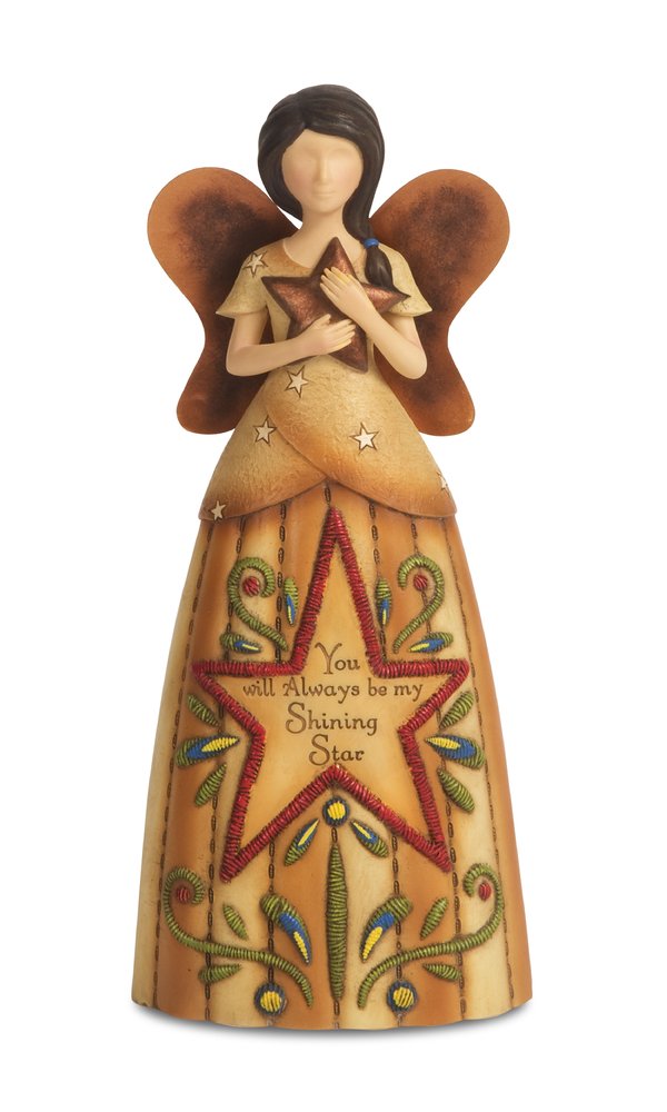 Pavilion Gift company 29048 Shining Star Angel Figurine, 7-1/2-Inch