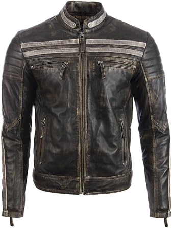 Aviatrix Mens Real Leather Special Retro Fashion Jacket 4W9C