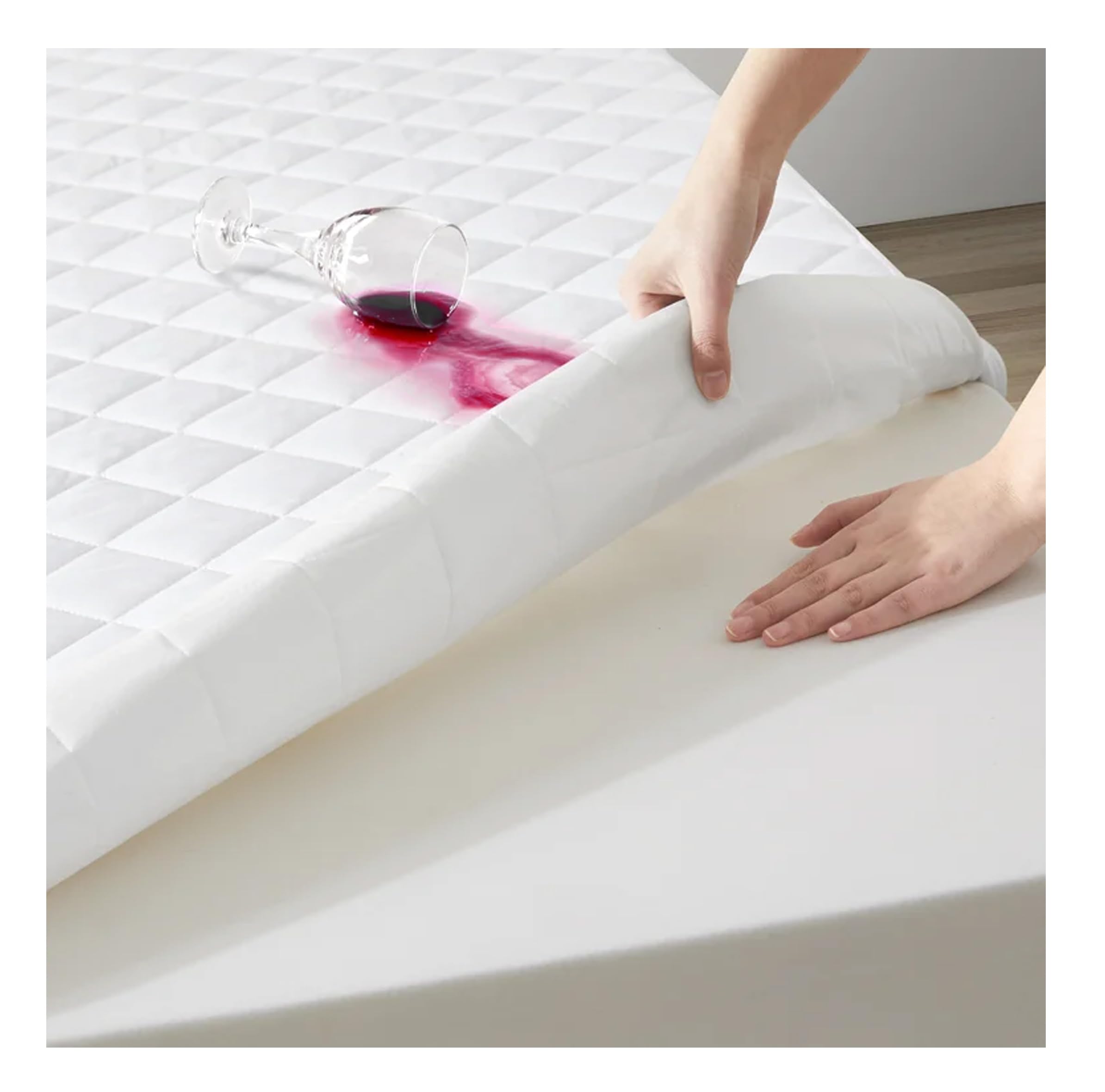 Protège-matelas matelassé pour savourer le petit-déjeuner au lit sans taches