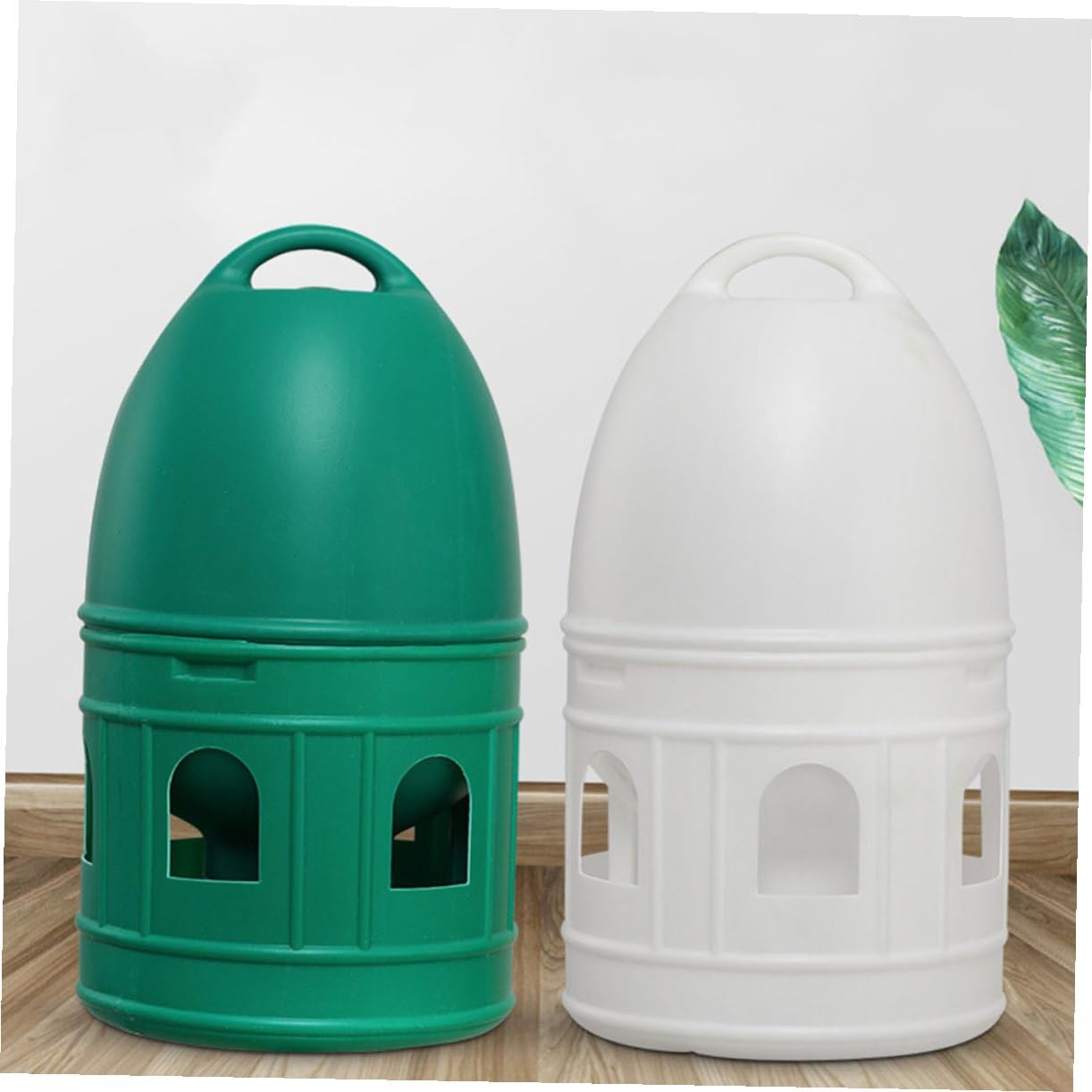 Yardwe Contenedor de Agua de Plástico Resistente para Palomas Comedero de Agua de Gran Capacidad para Palomas Bebedero para Codornices para Jaulas de Pájaros
