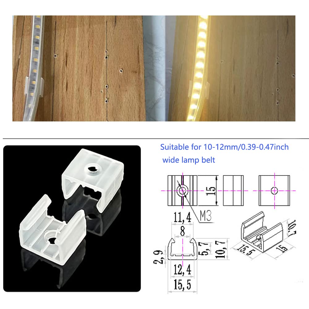 50 Pack Christmas Light Clips LED Strip Lights Mounting Brackets — Amazon image 2