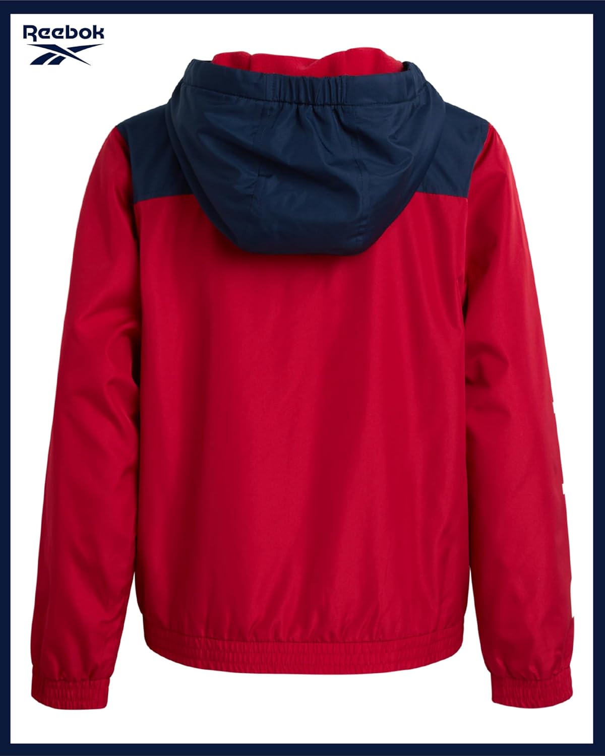 Reebok Boys Windbreaker Jacket - Lightweight Polar Fleece Lined Water and Wind Resistant Hooded Zip Up Jacket for Boys - Image 7