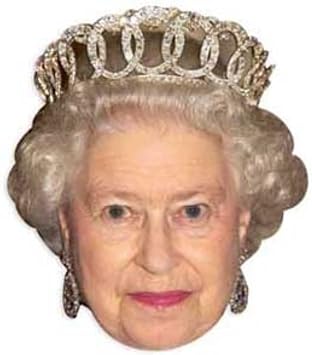 Star Cutouts SM43 Queen Elizabeth II Cardboard Face Mask - Royal Party Fancy Dress