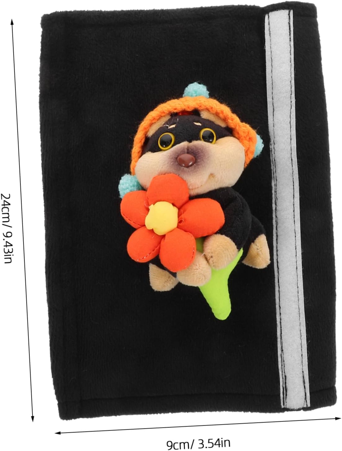 Car Seat Shoulder Strap Covers Cute Dog Plush Pads for Comfort Safety Easy Installation for Car Decoration and Fatigue Reduction for Trips