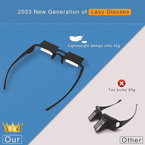 Miniatura 5 de Gafas Horizontales Perezosas de 90 Grados para Leer o Ver TV Acostado, Relajar el Cuello al Tejer, Gafas de Prisma para Mirar Hacia Arriba Jugando