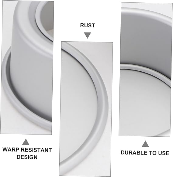2pcs Anodized Aluminum Cake Pan Mould Round Cake Pan Aluminum Baking Easy Release Clean
