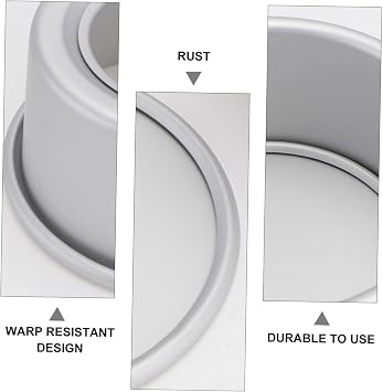 2pcs Anodized Aluminum Cake Pan Mould Round Cake Pan Aluminum Baking Easy Release Clean