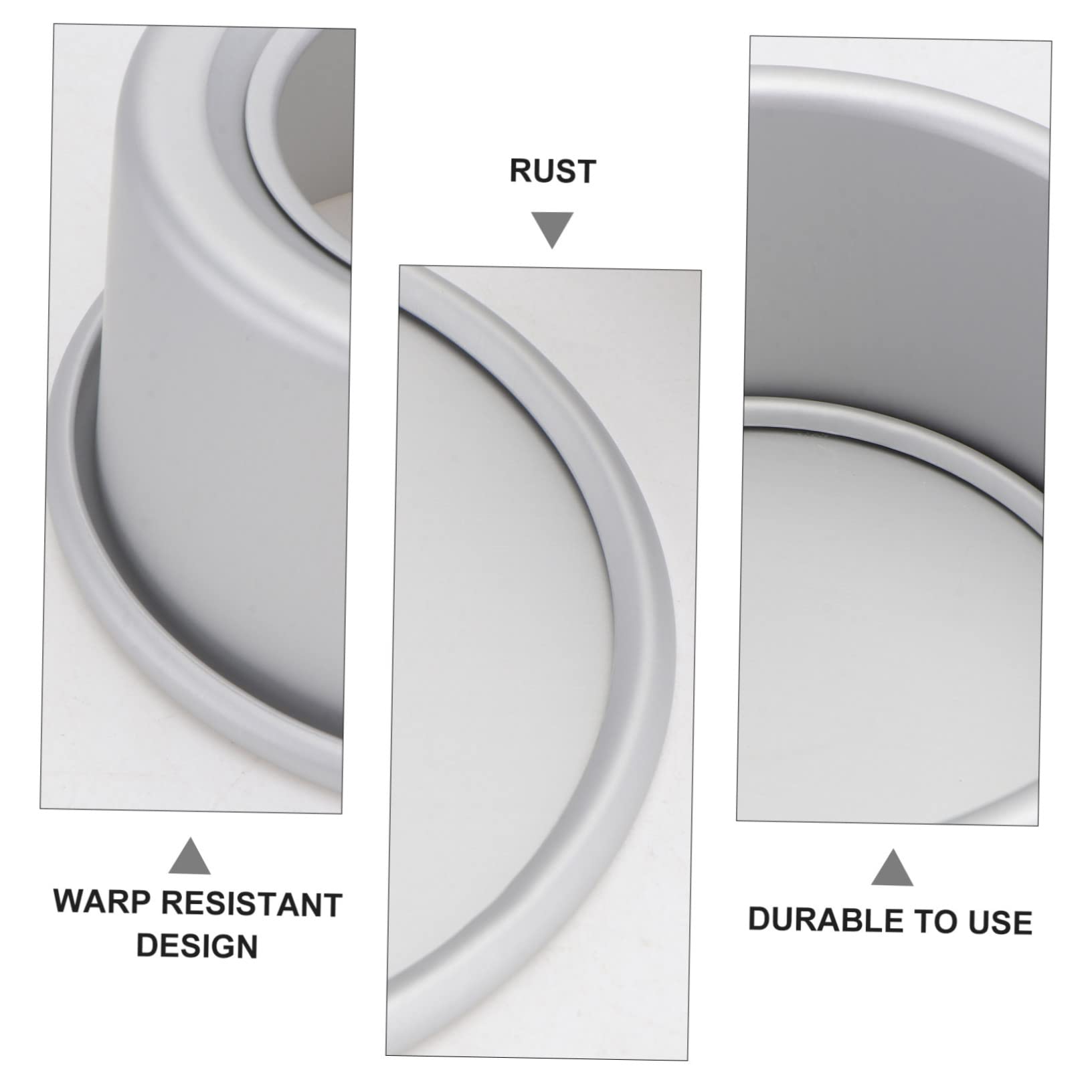 Cabilock Round Anodized Aluminum Cake Pan with Removable Bottom Non Stick Baking for Chocolate Cakes Warp for Kitchen Use