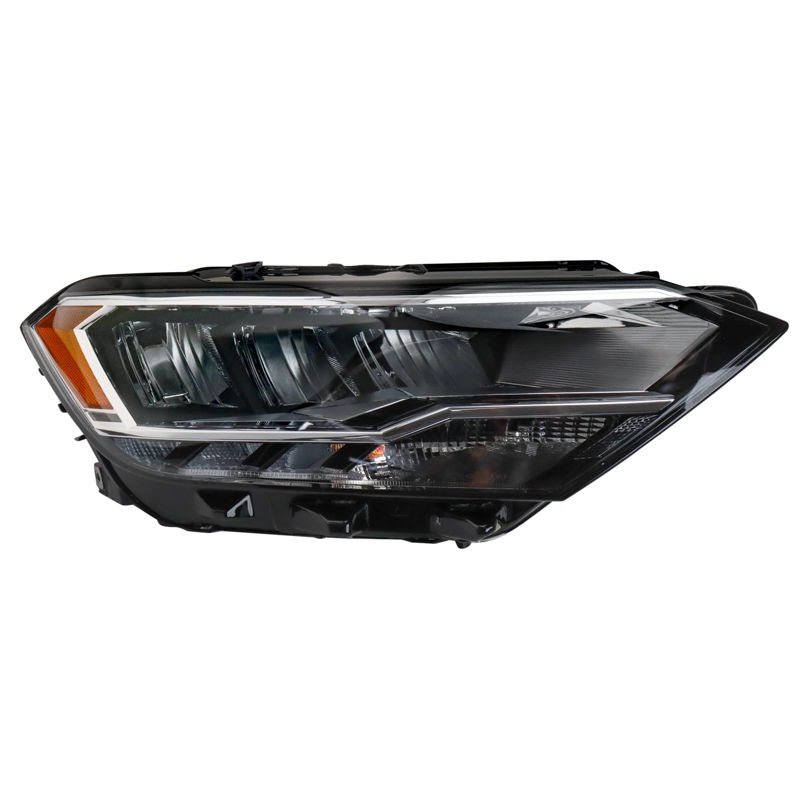 TRQ Passenger Side Headlight Assembly LED Composite Compatible with 2019-2023 Volkswagen Jetta Without Projector Headlights VW2503174